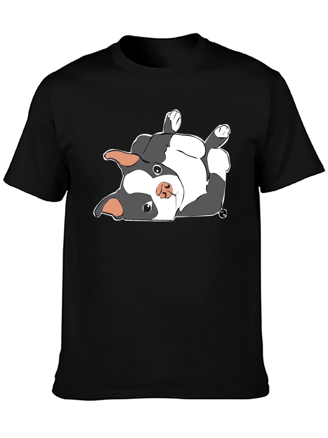 Upside Down Boston Terrier Graphic T-Shirt