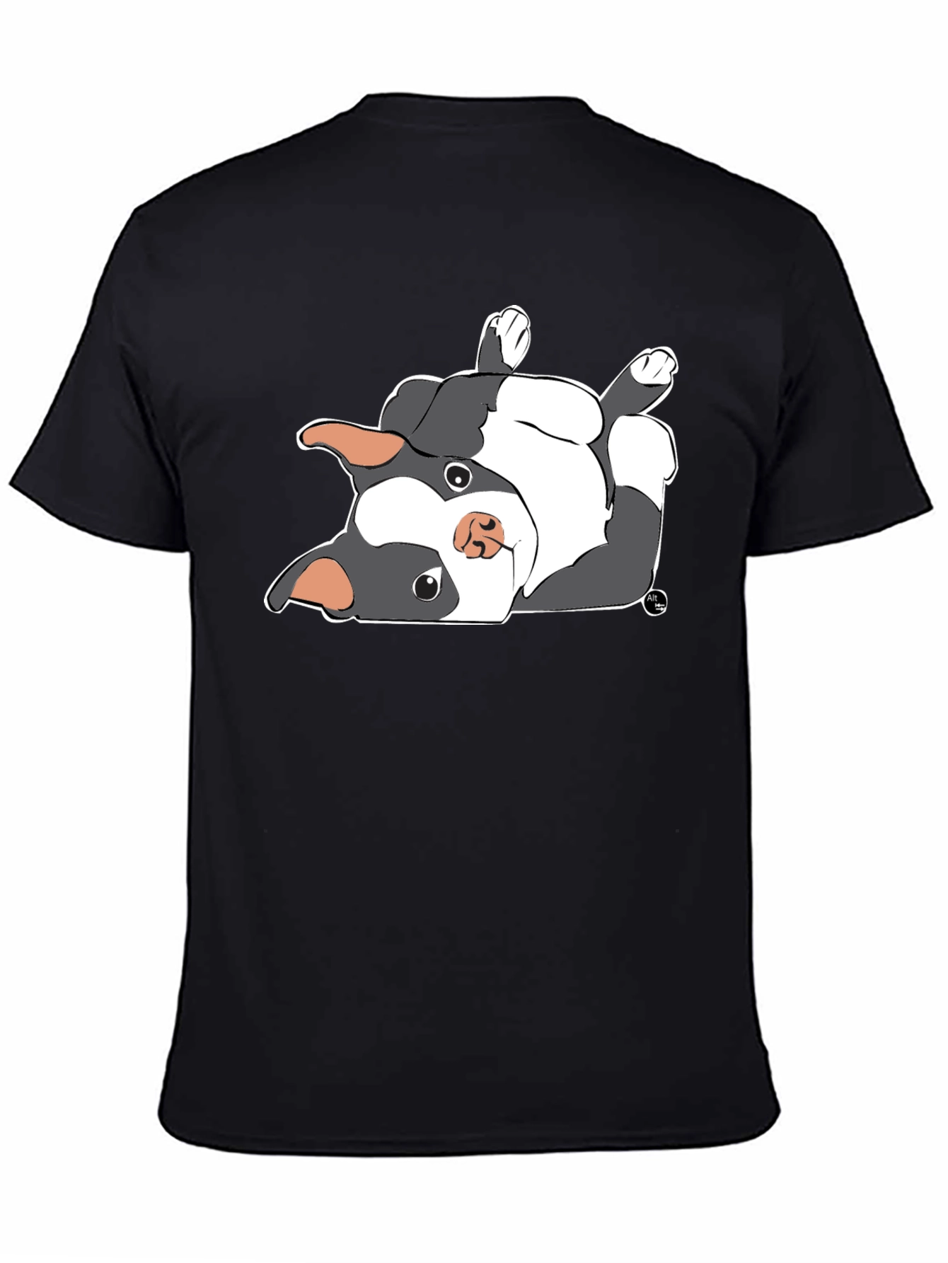 Upside Down Boston Terrier Graphic T-Shirt