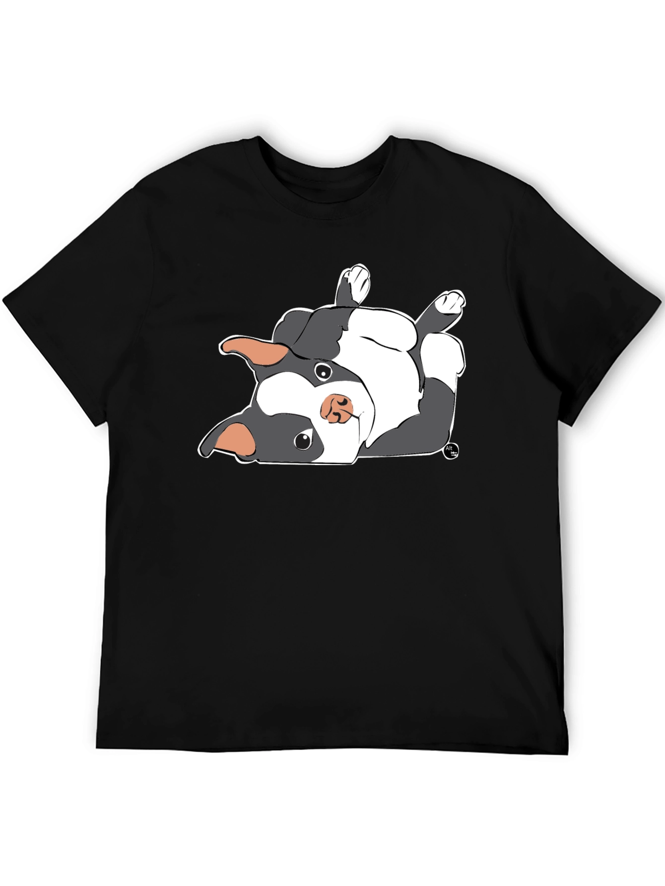 Upside Down Boston Terrier Graphic T-Shirt