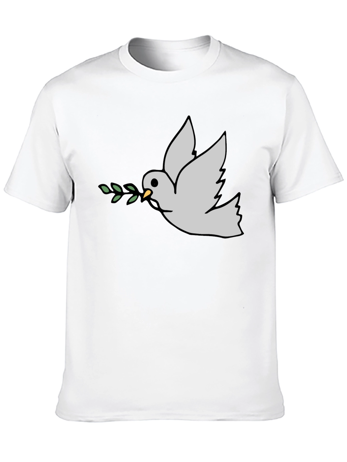 Peace Dove Graphic Tee - Black Casual T-Shirt