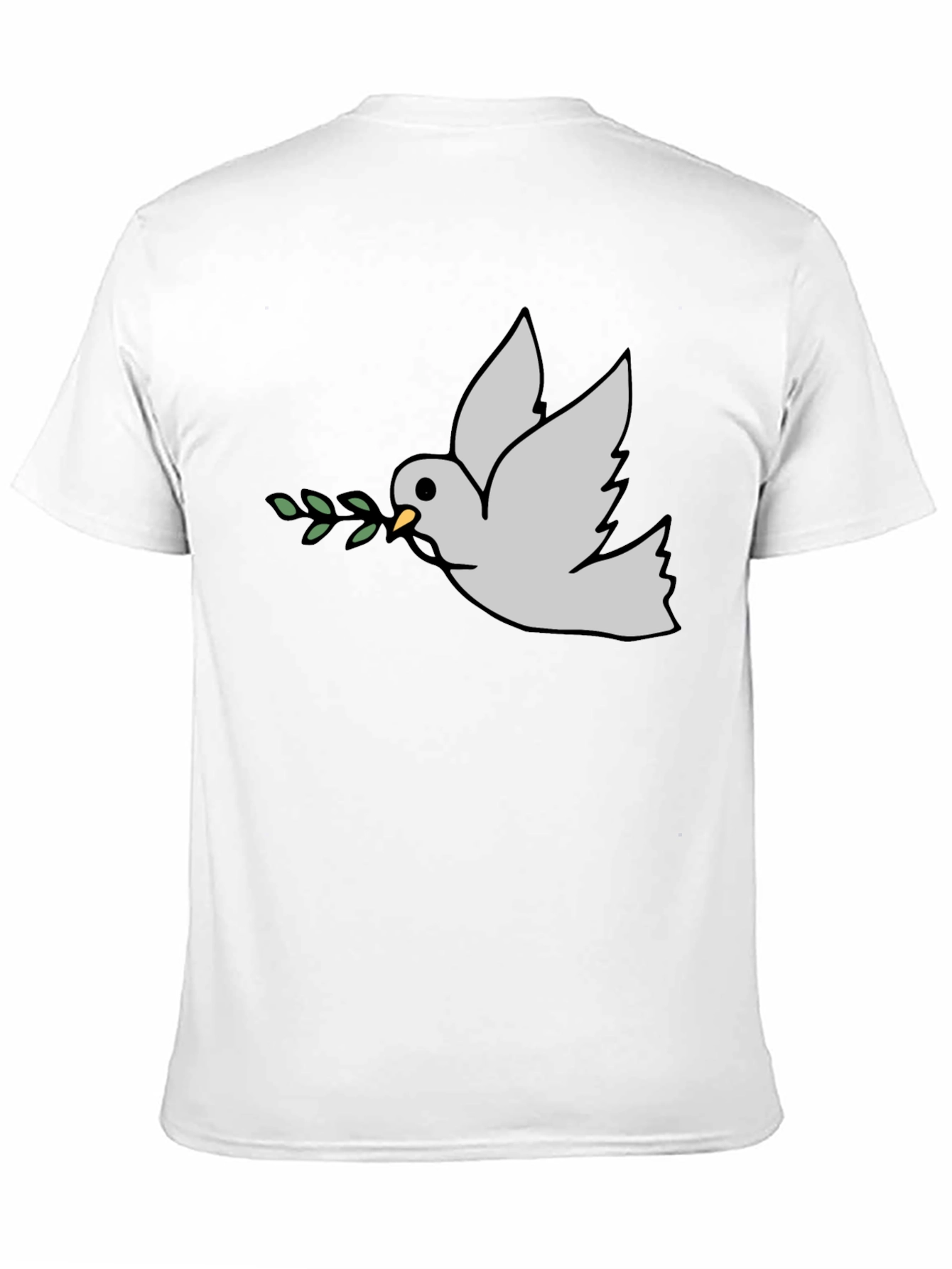 Peace Dove Graphic Tee - Black Casual T-Shirt
