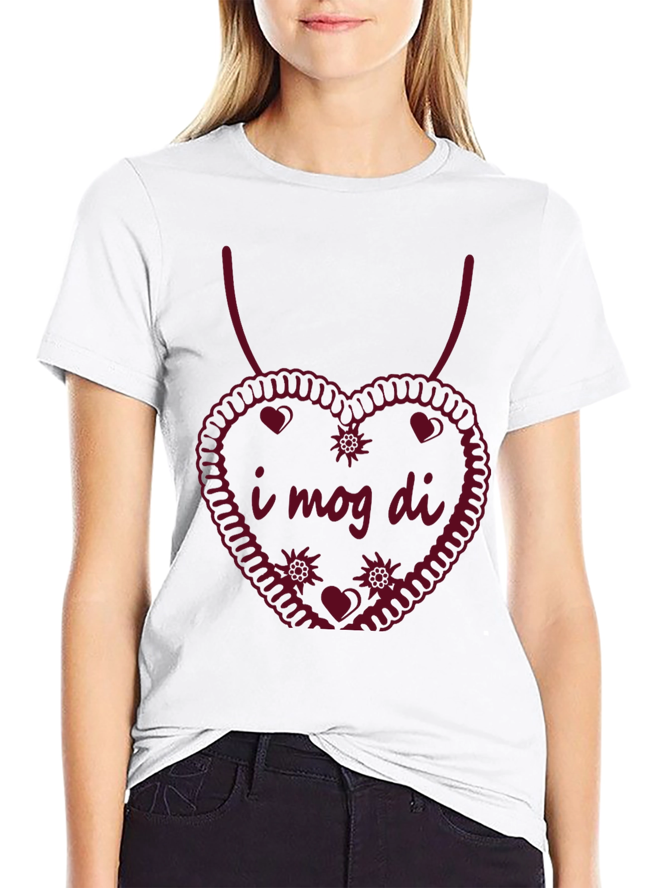 I Mog Di T-Shirt - Heart Design Bavarian Love