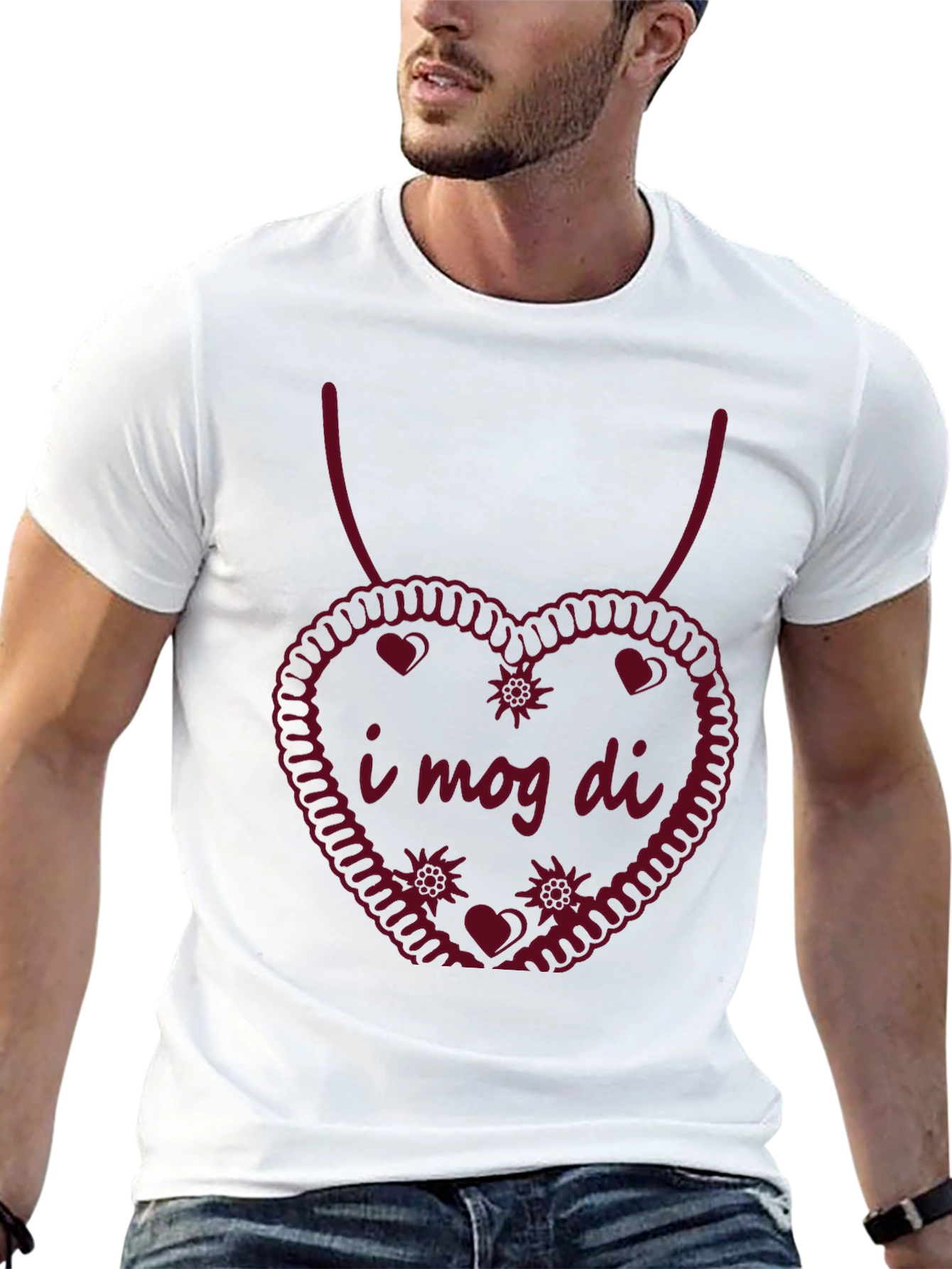 I Mog Di T-Shirt - Heart Design Bavarian Love