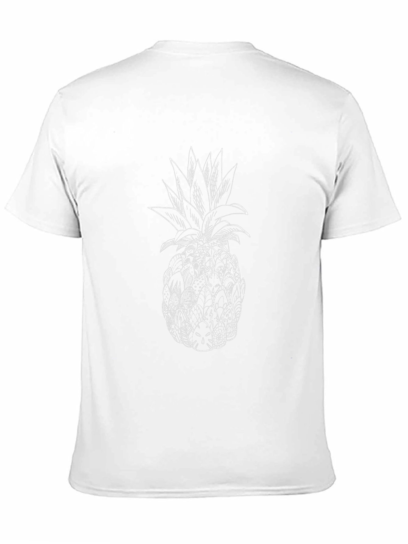 Pineapple Graphic Print Black T-Shirt