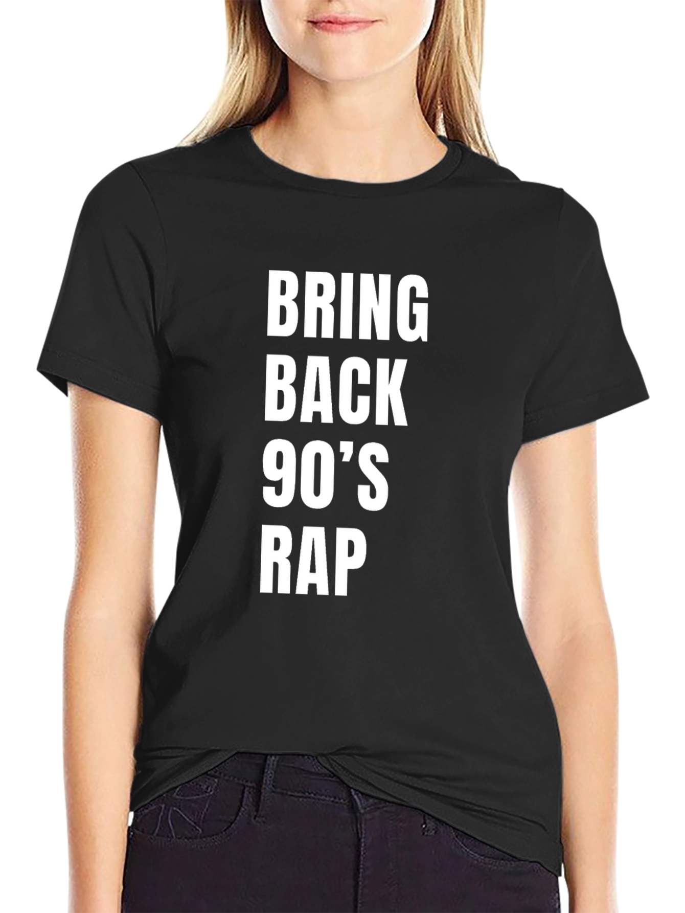 Bring Back 90s Rap Black T-Shirt
