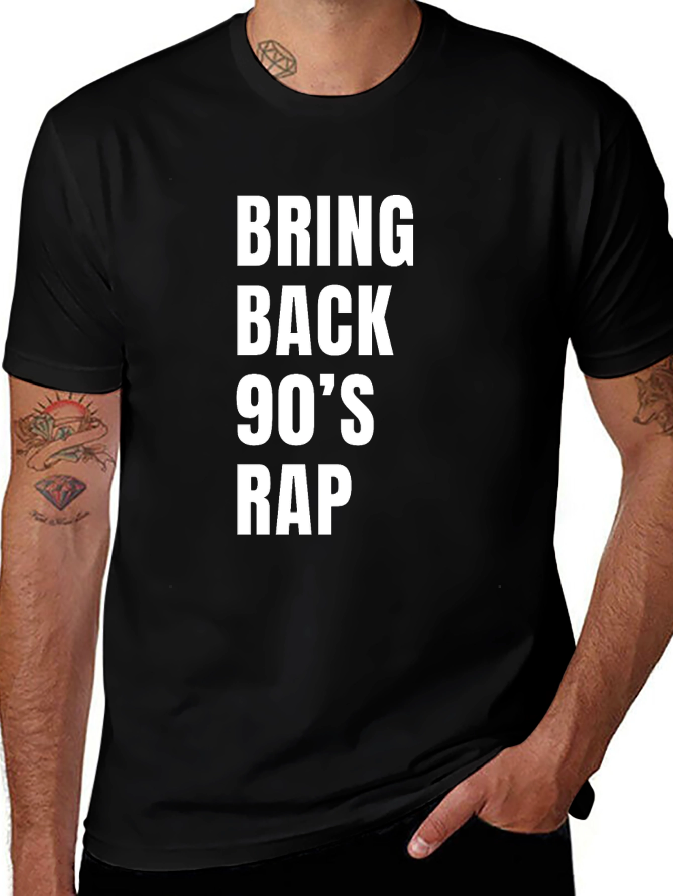 Bring Back 90s Rap Black T-Shirt