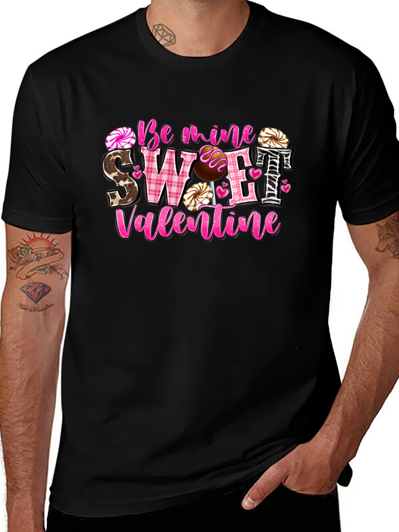 Sweet Valentine Graphic Tee - Love & Candy Design