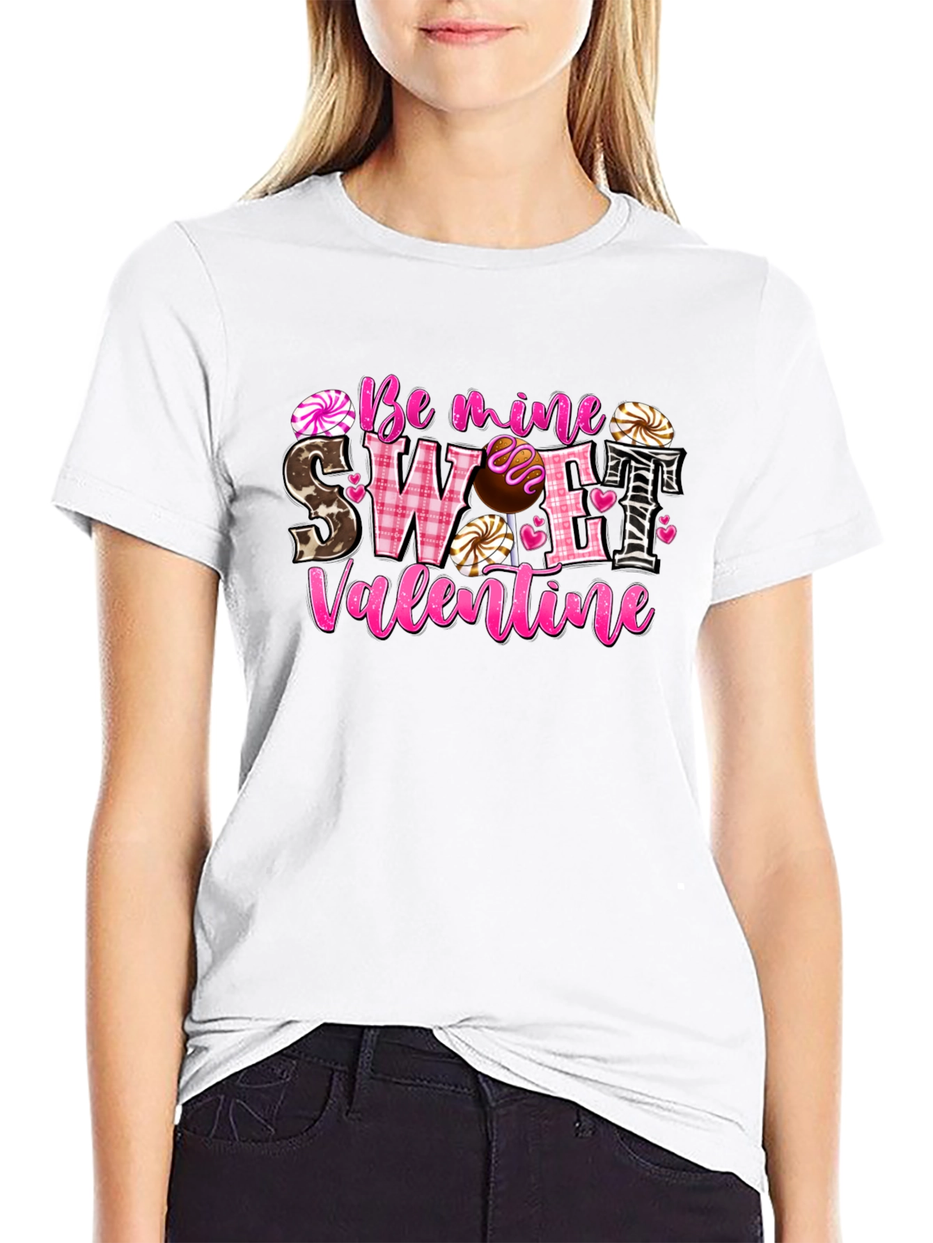 Sweet Valentine Graphic Tee - Love & Candy Design