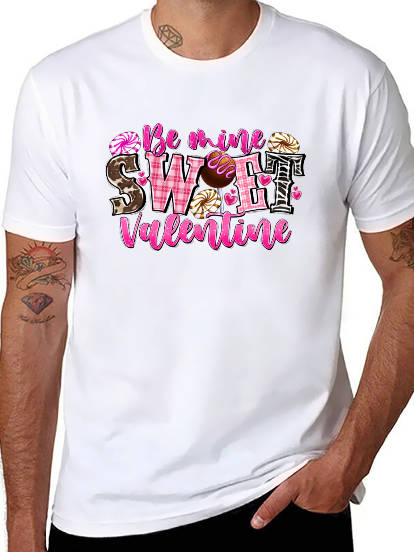 Sweet Valentine Graphic Tee - Love & Candy Design
