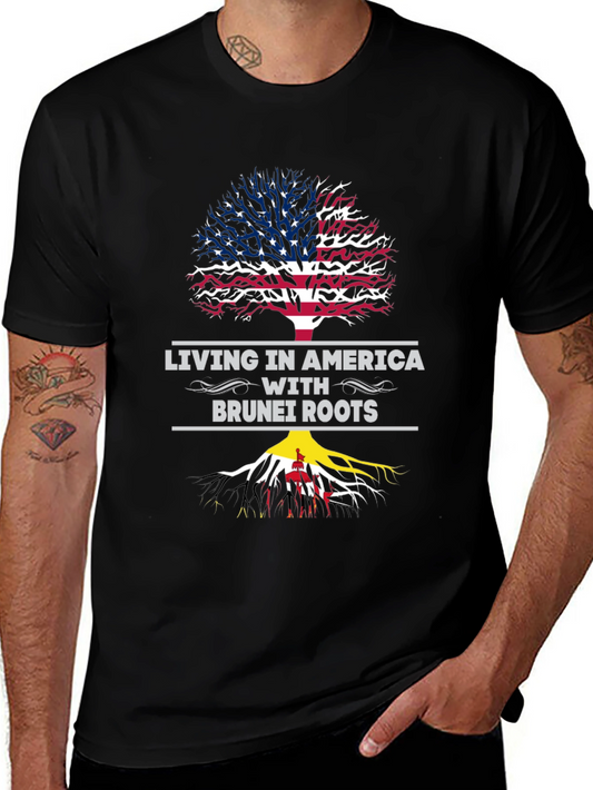 America Brunei Roots Graphic T-Shirt