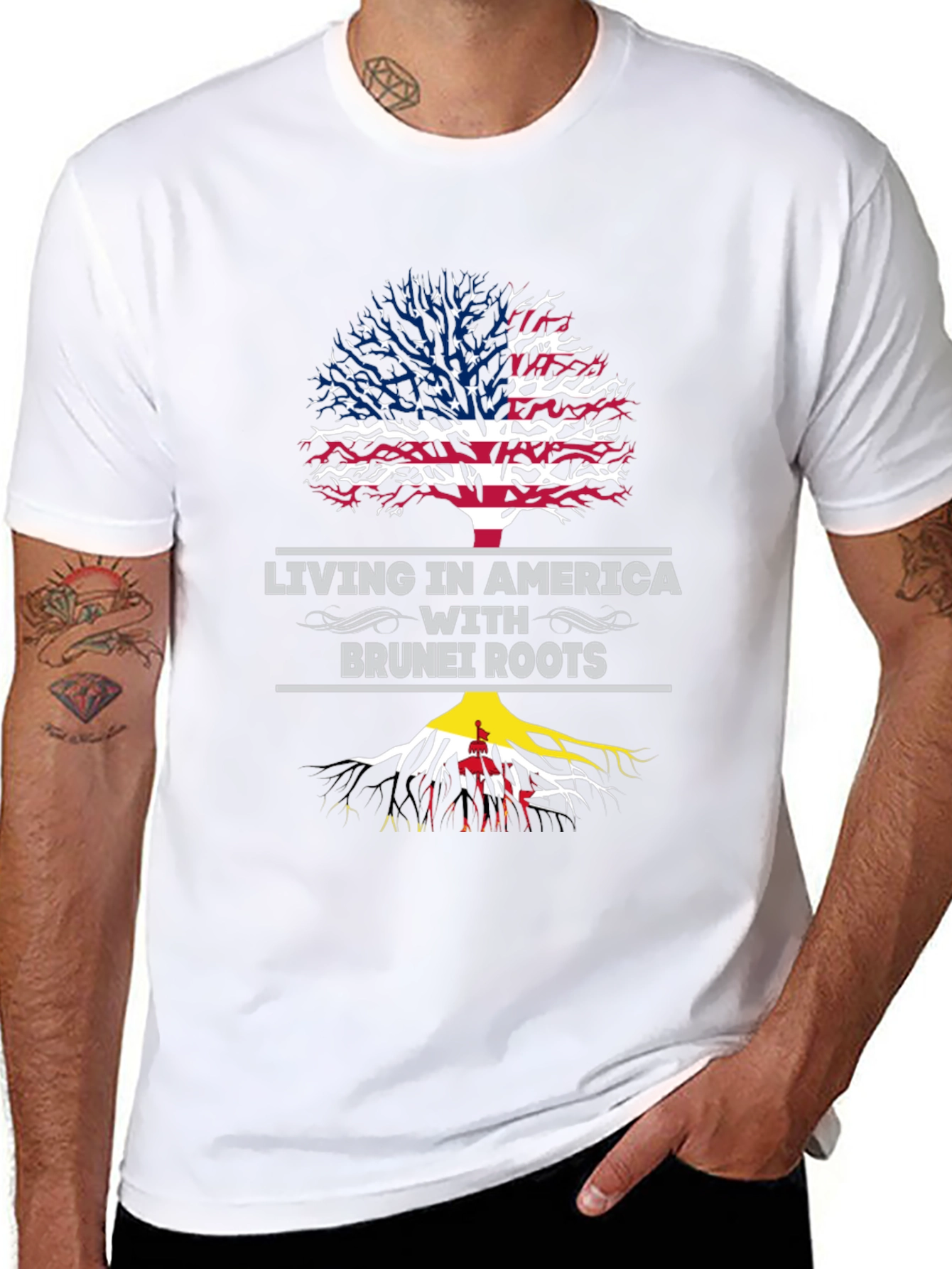 America Brunei Roots Graphic T-Shirt