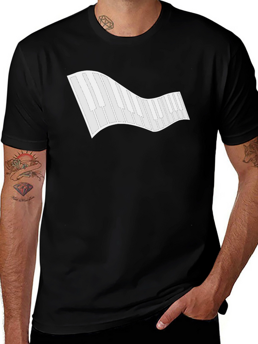 Piano Keys Graphic Tee - Classic Black T-Shirt