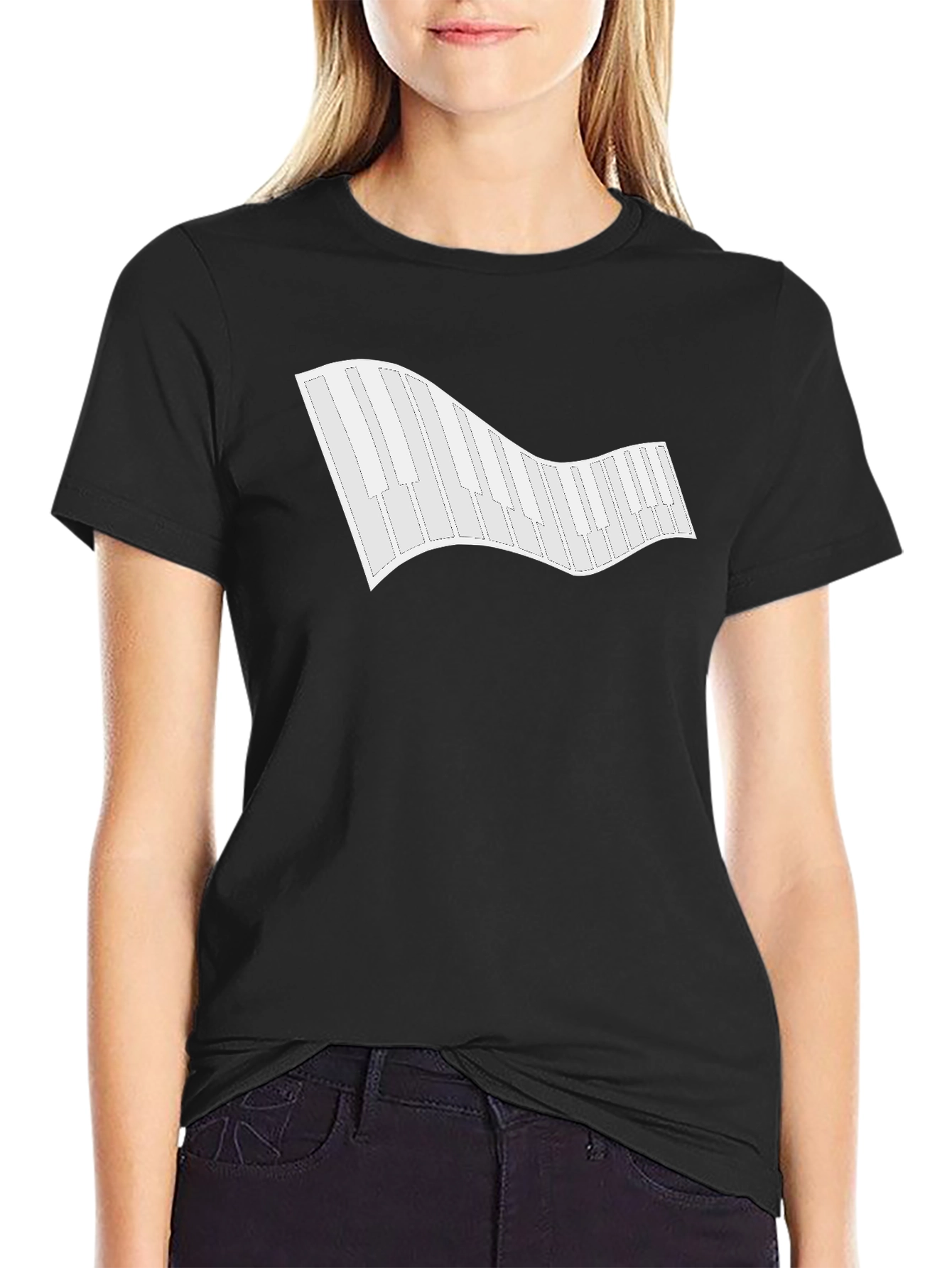 Piano Keys Graphic Tee - Classic Black T-Shirt