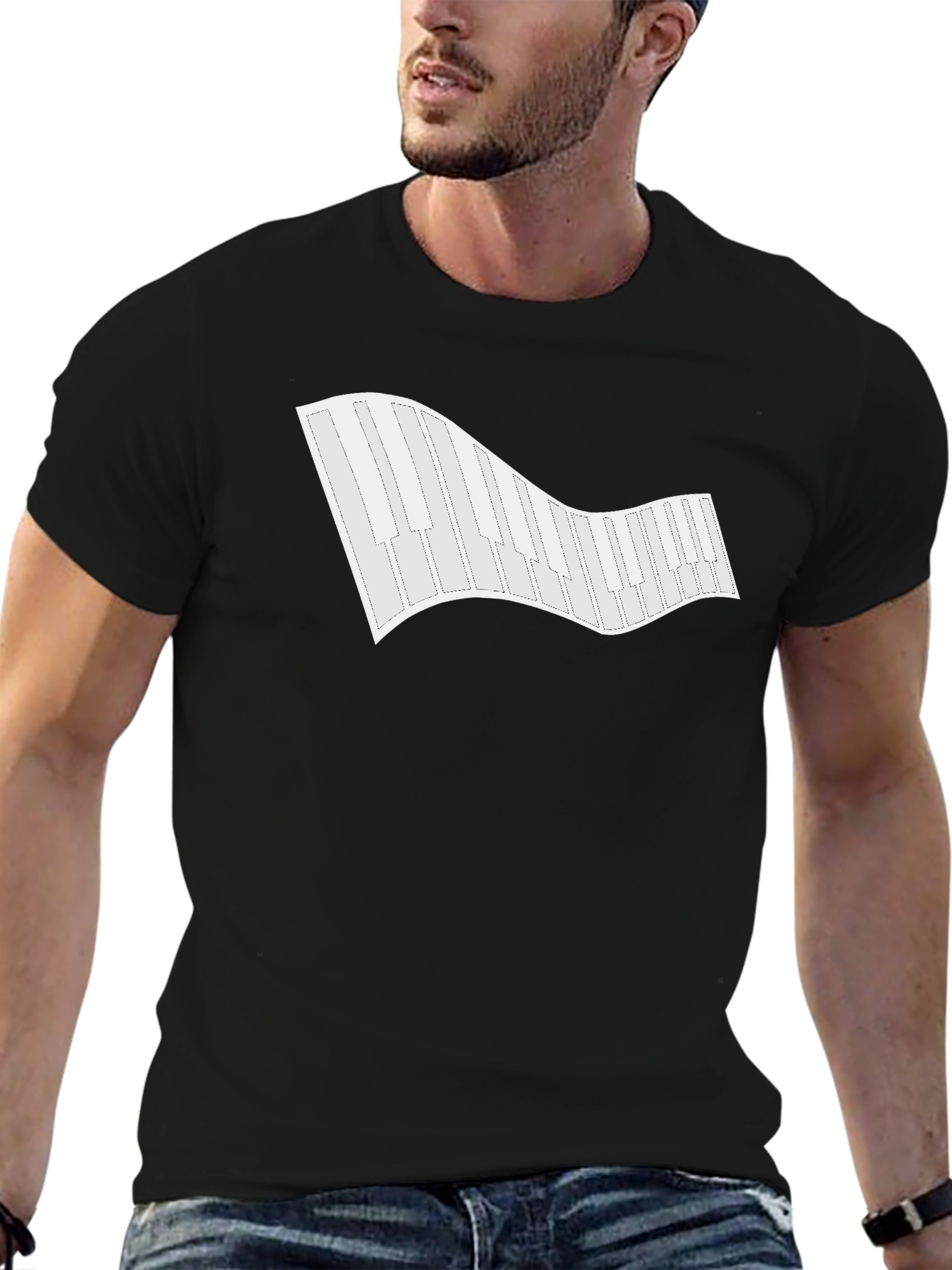 Piano Keys Graphic Tee - Classic Black T-Shirt