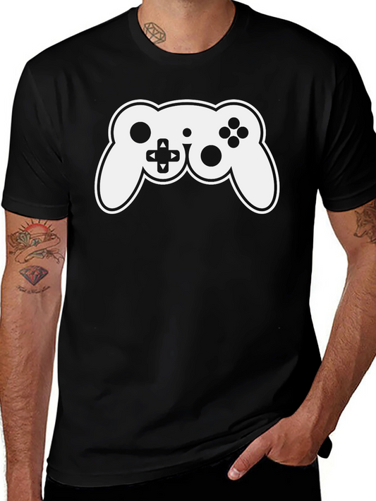 Gamer T-Shirt - Black with White Controller Graphic