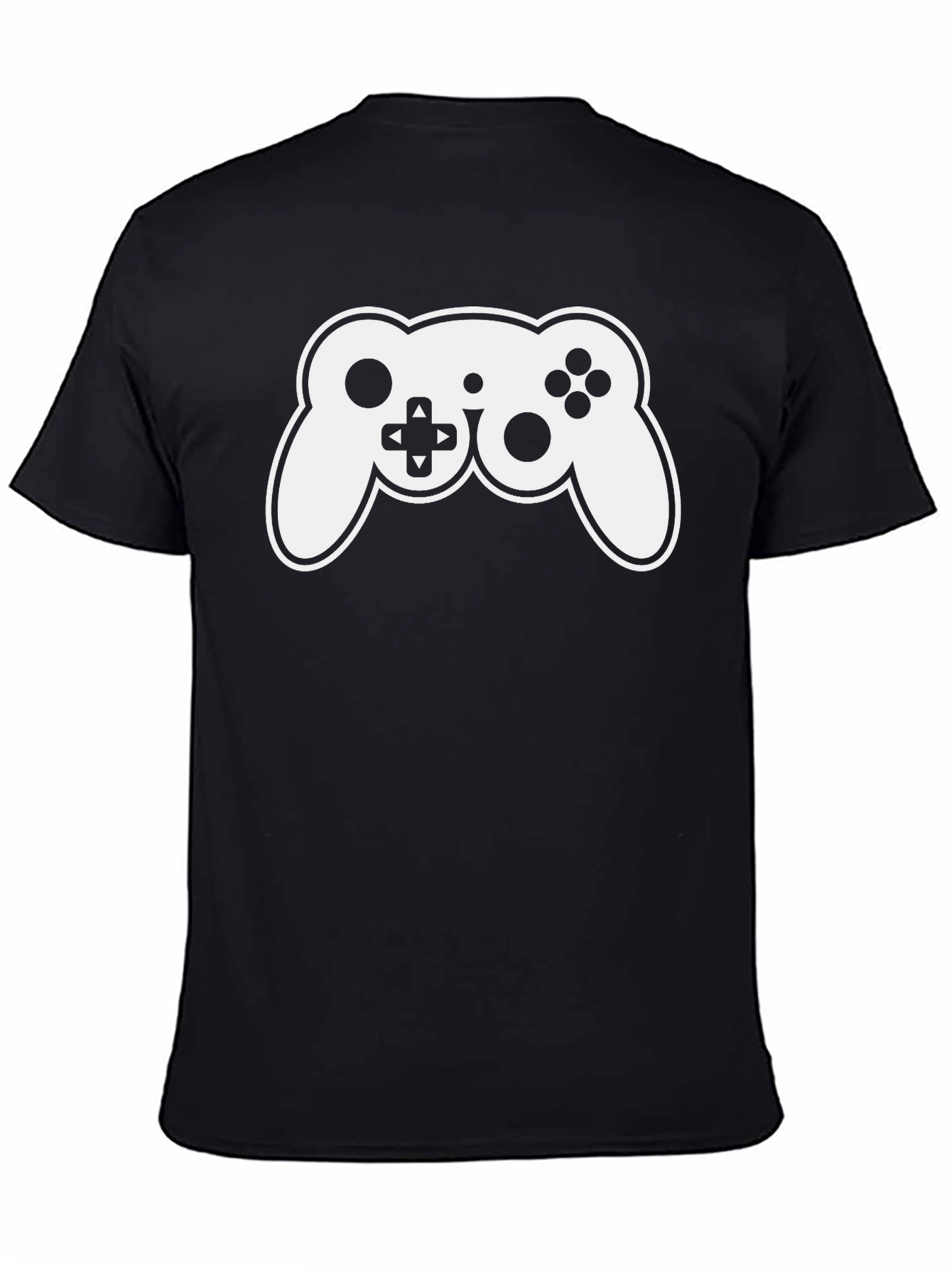 Gamer T-Shirt - Black with White Controller Graphic