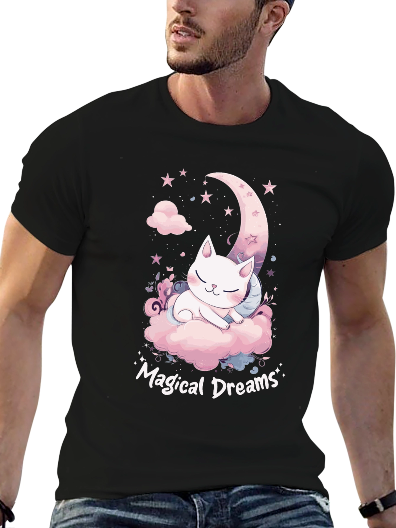 Magical Dreams Cat Graphic T-Shirt