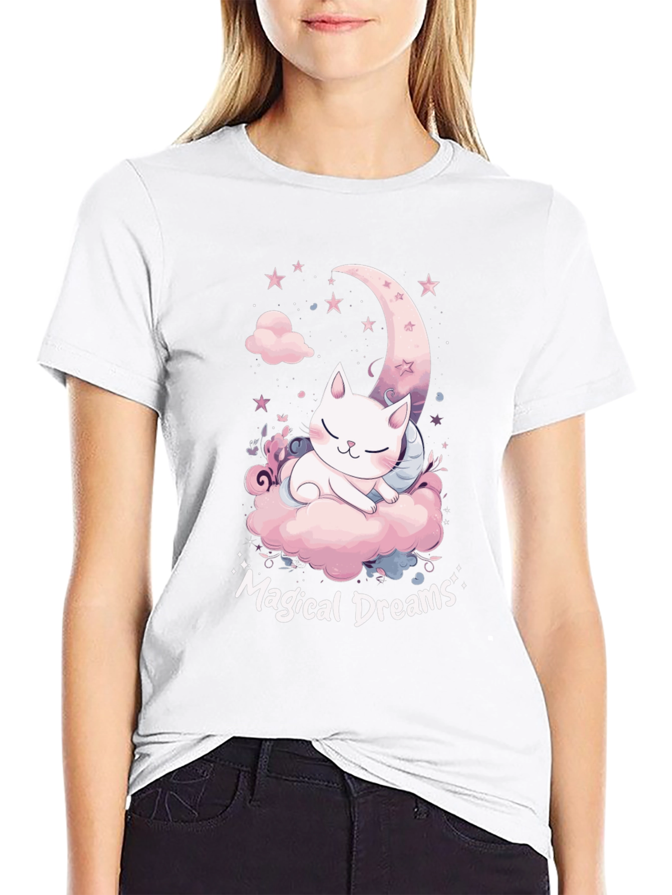Magical Dreams Cat Graphic T-Shirt