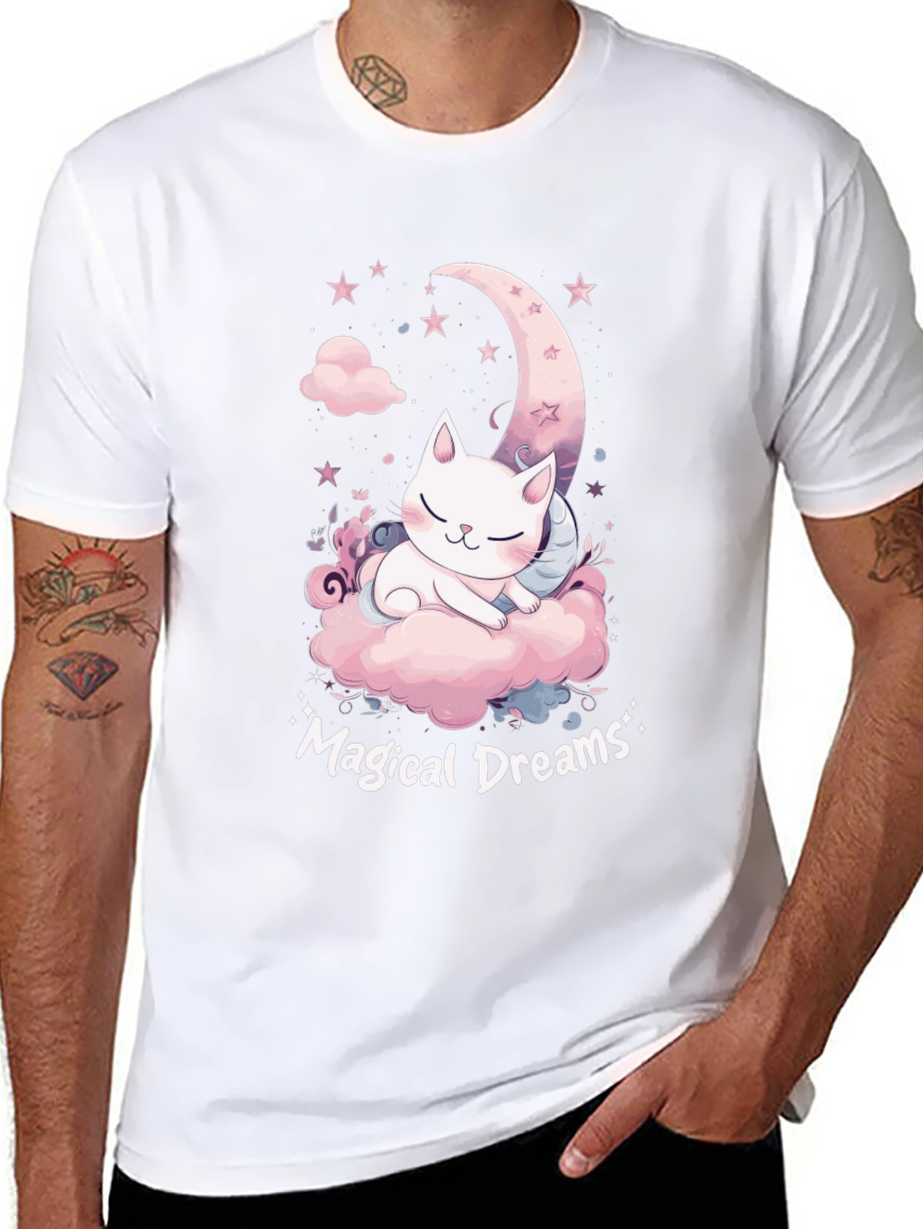 Magical Dreams Cat Graphic T-Shirt