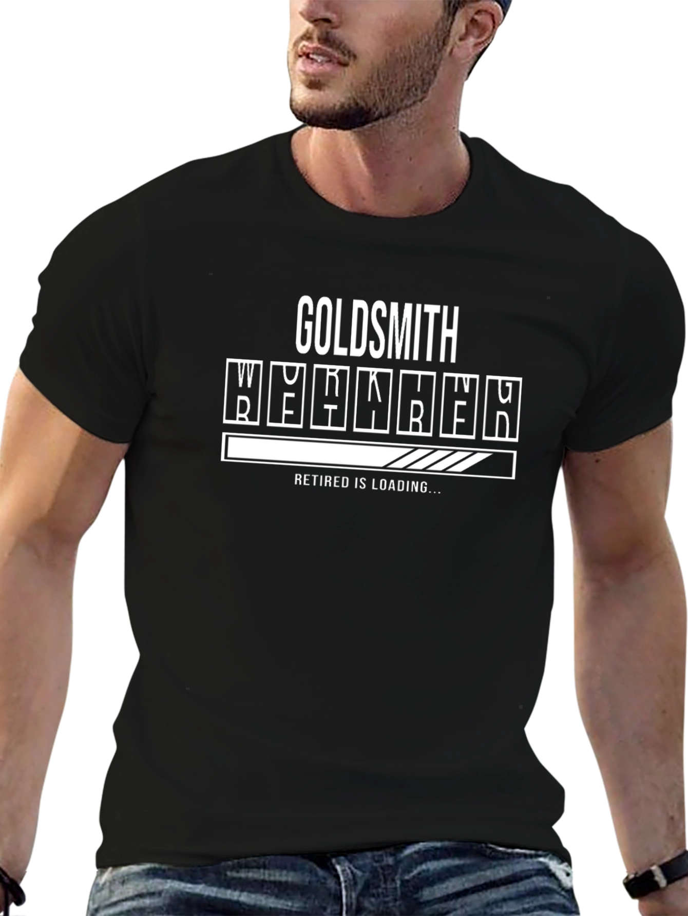 Goldsmith Retired Loading T-Shirt - Black Graphic Tee