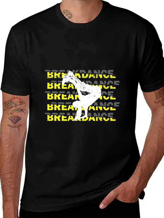 Breakdance Graphic Tee - Black Casual T-Shirt