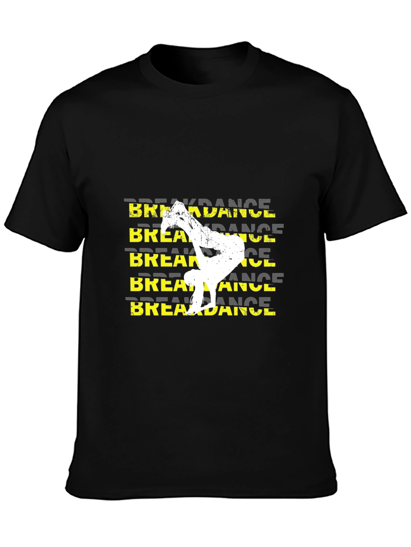 Breakdance Graphic Tee - Black Casual T-Shirt