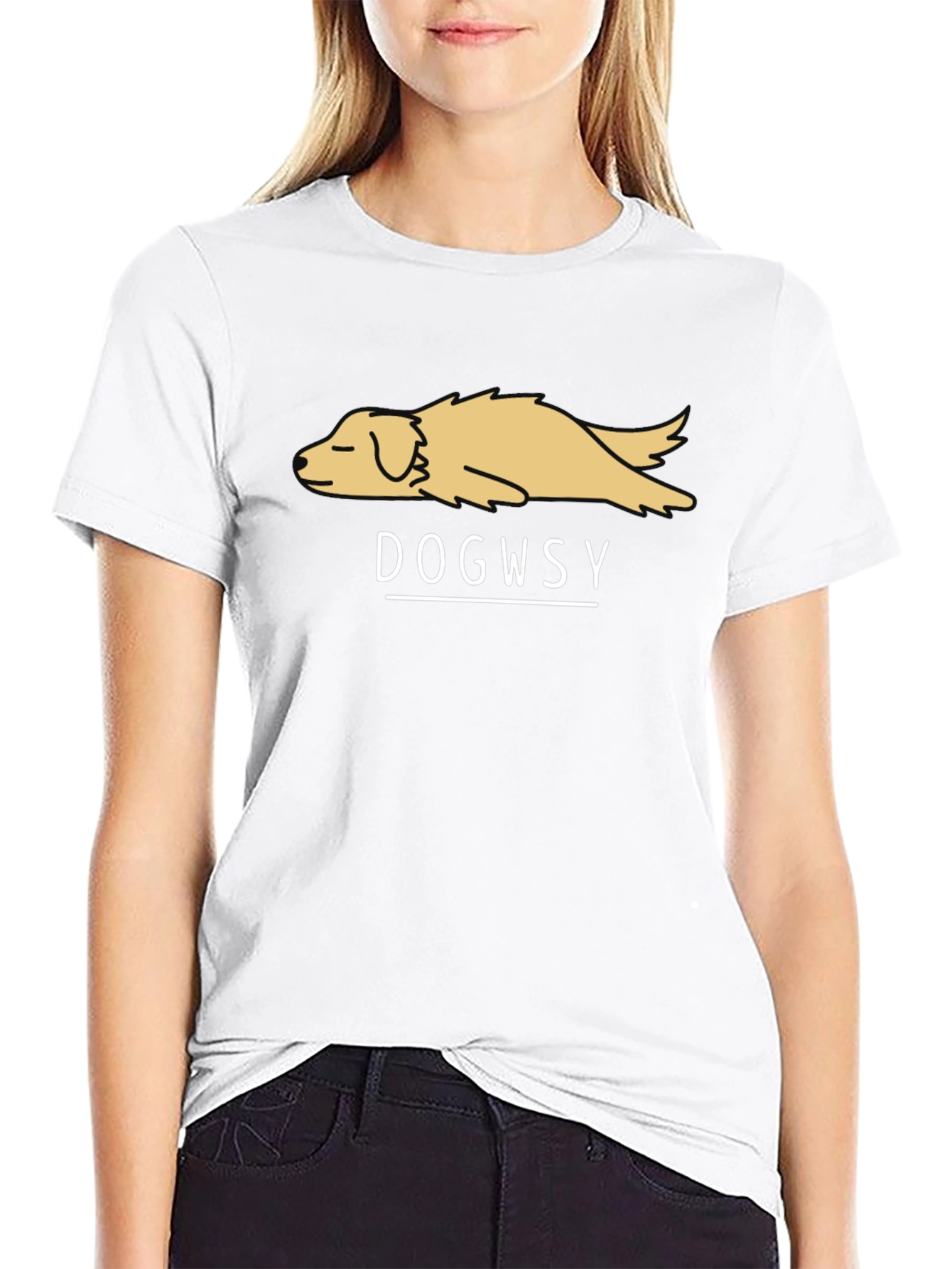 Dogwsy Graphic T-Shirt - Relaxed Dog Design