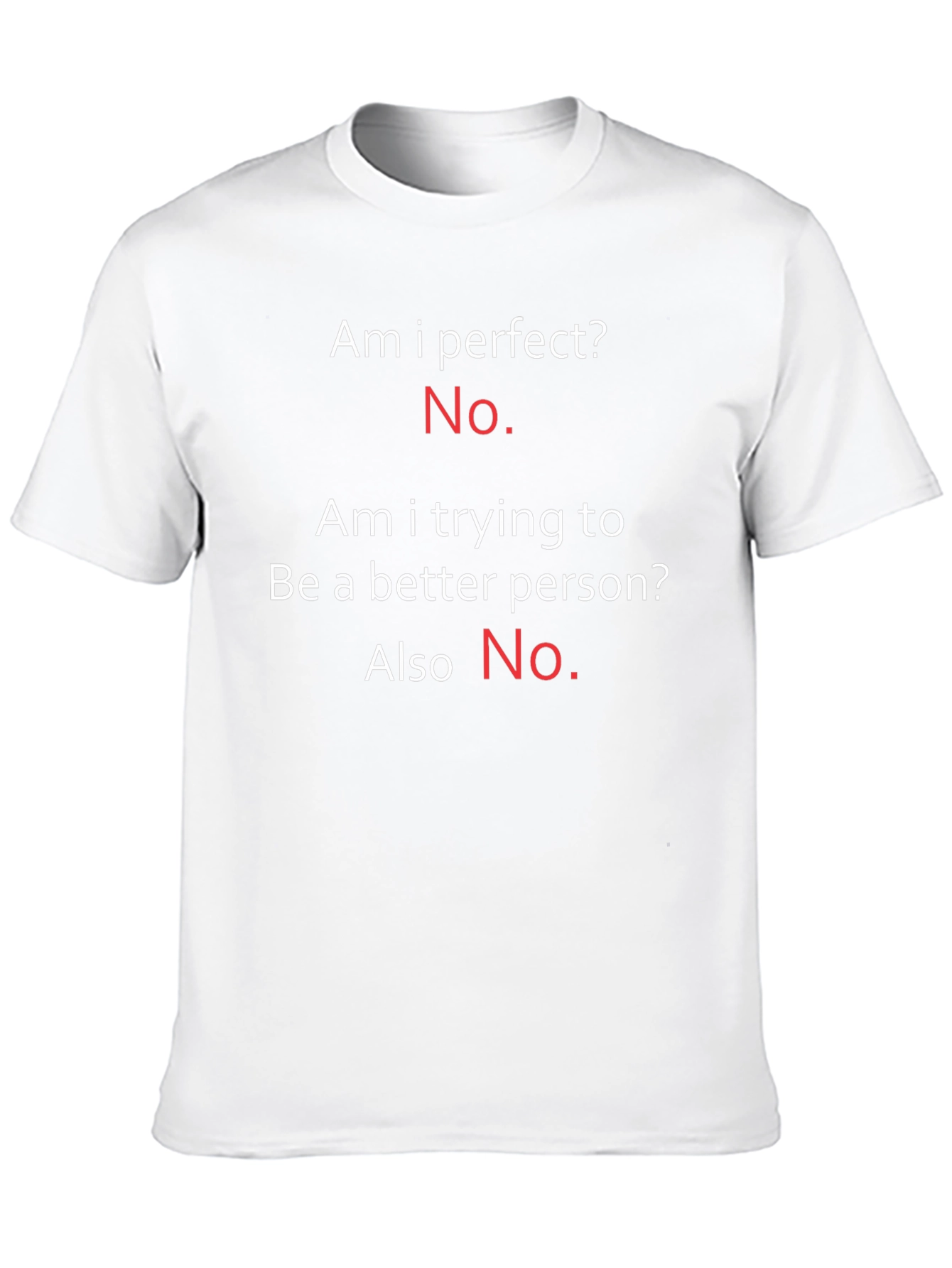 Funny Sarcastic T-Shirt - Perfect? No!