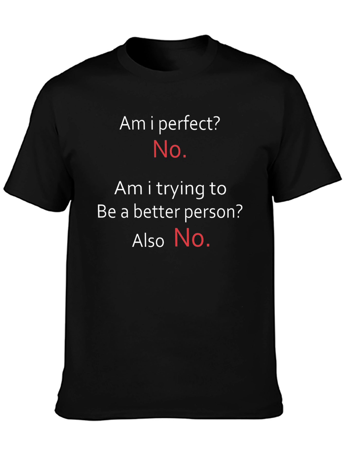Funny Sarcastic T-Shirt - Perfect? No!