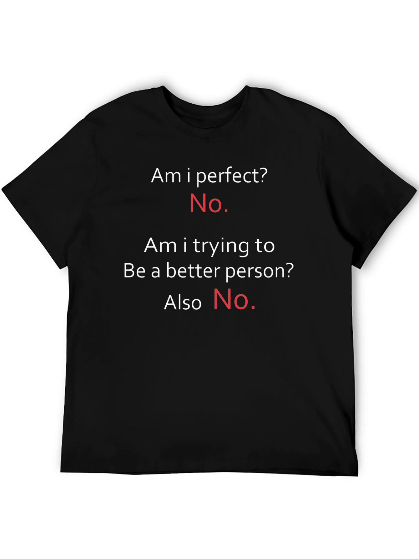 Funny Sarcastic T-Shirt - Perfect? No!