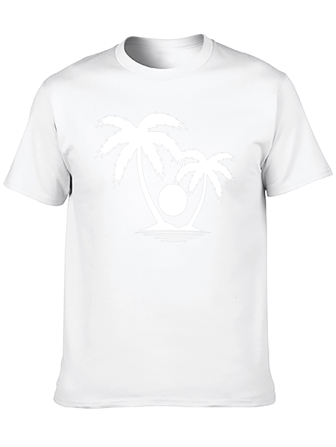 Tropical Palm Tree Graphic T-Shirt - Black