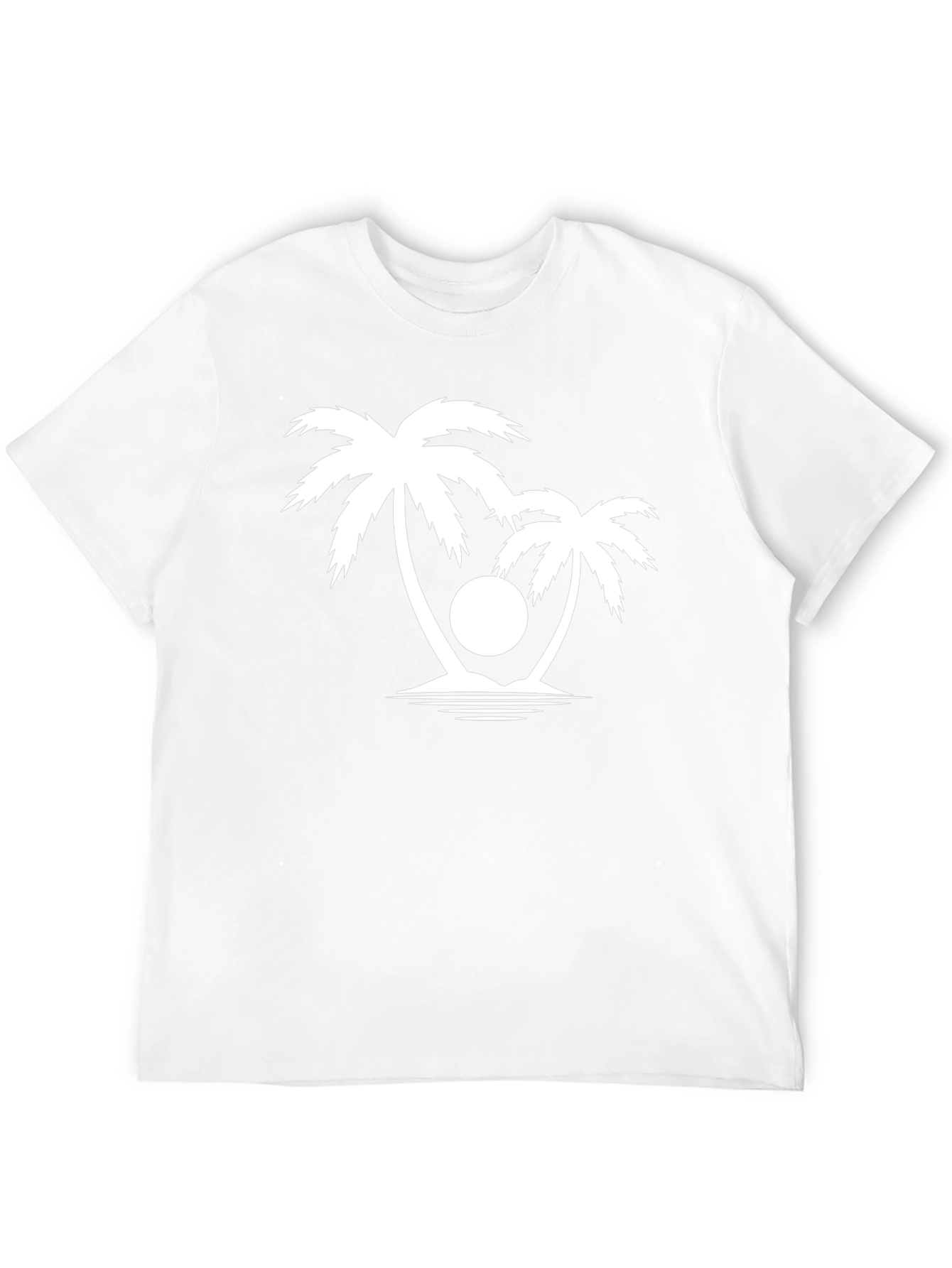 Tropical Palm Tree Graphic T-Shirt - Black