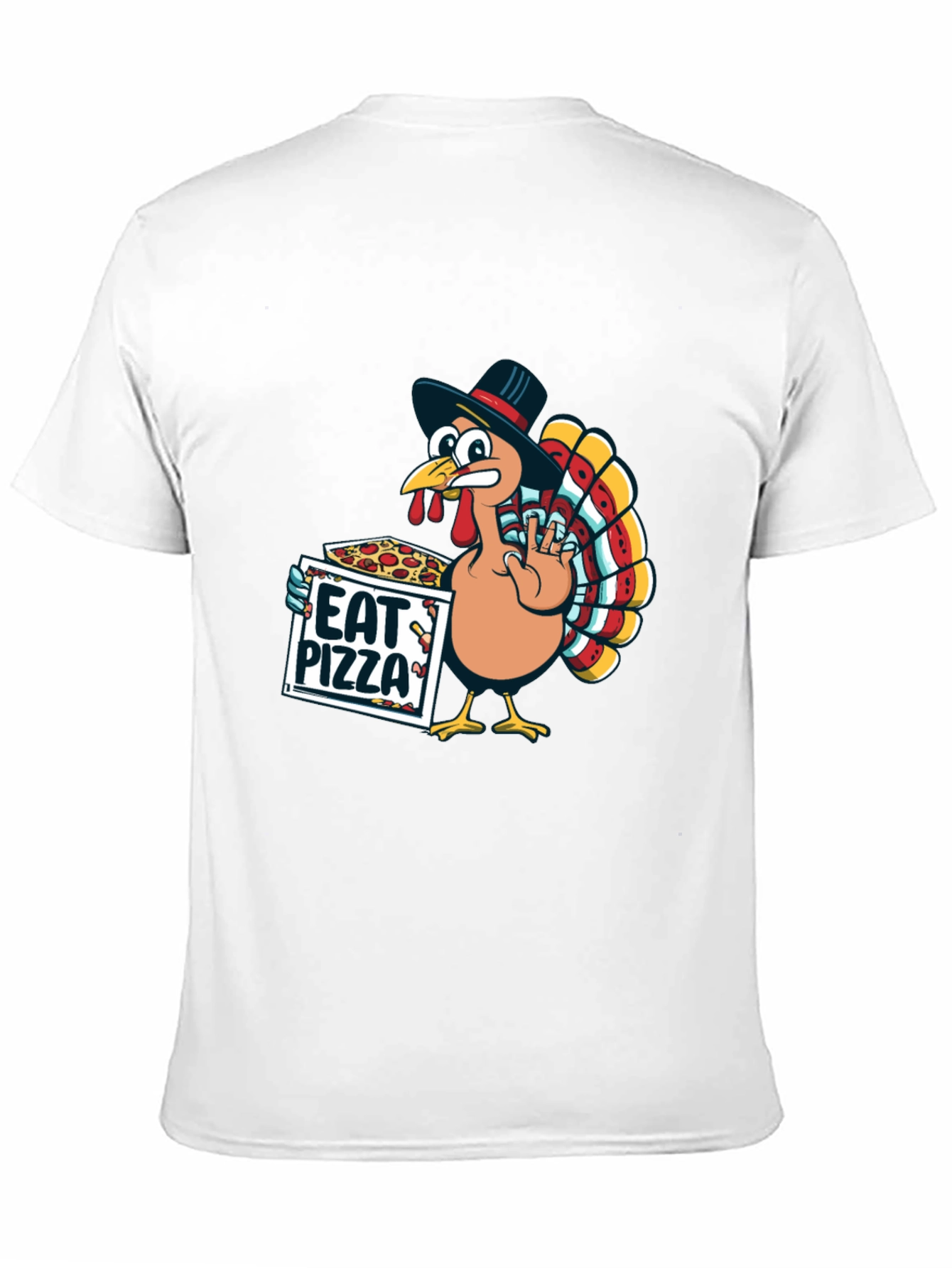 Eat Pizza Turkey T-Shirt - Thanksgiving Fun