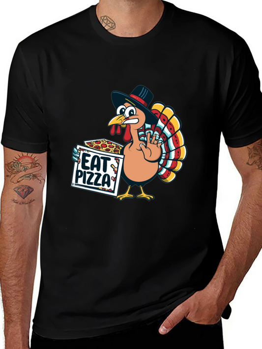 Eat Pizza Turkey T-Shirt - Thanksgiving Fun