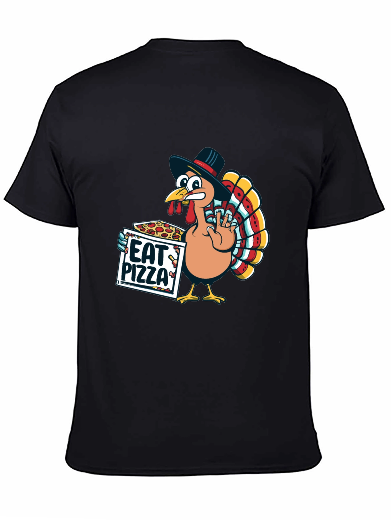 Eat Pizza Turkey T-Shirt - Thanksgiving Fun