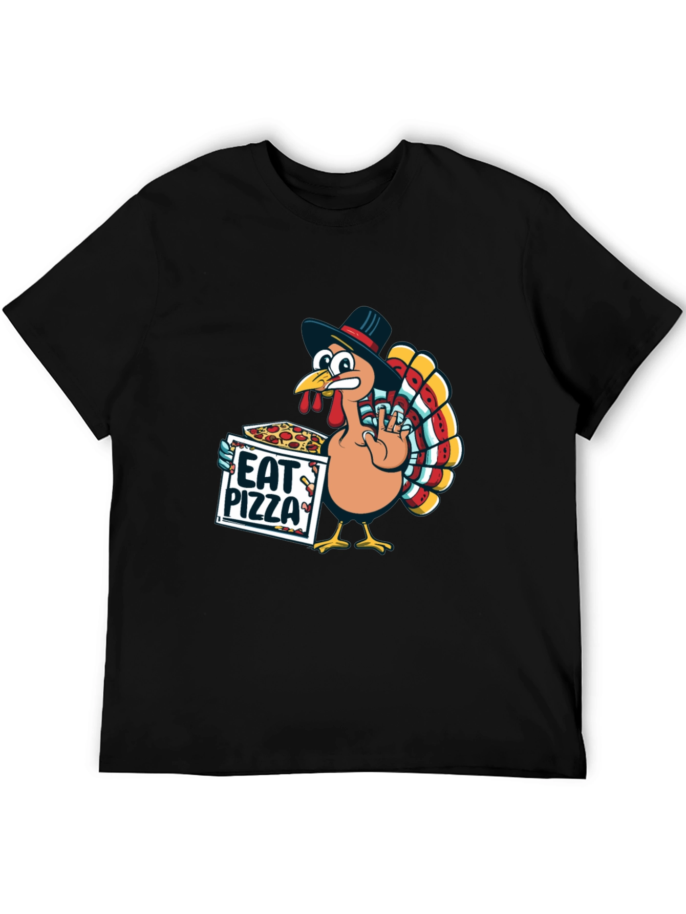Eat Pizza Turkey T-Shirt - Thanksgiving Fun