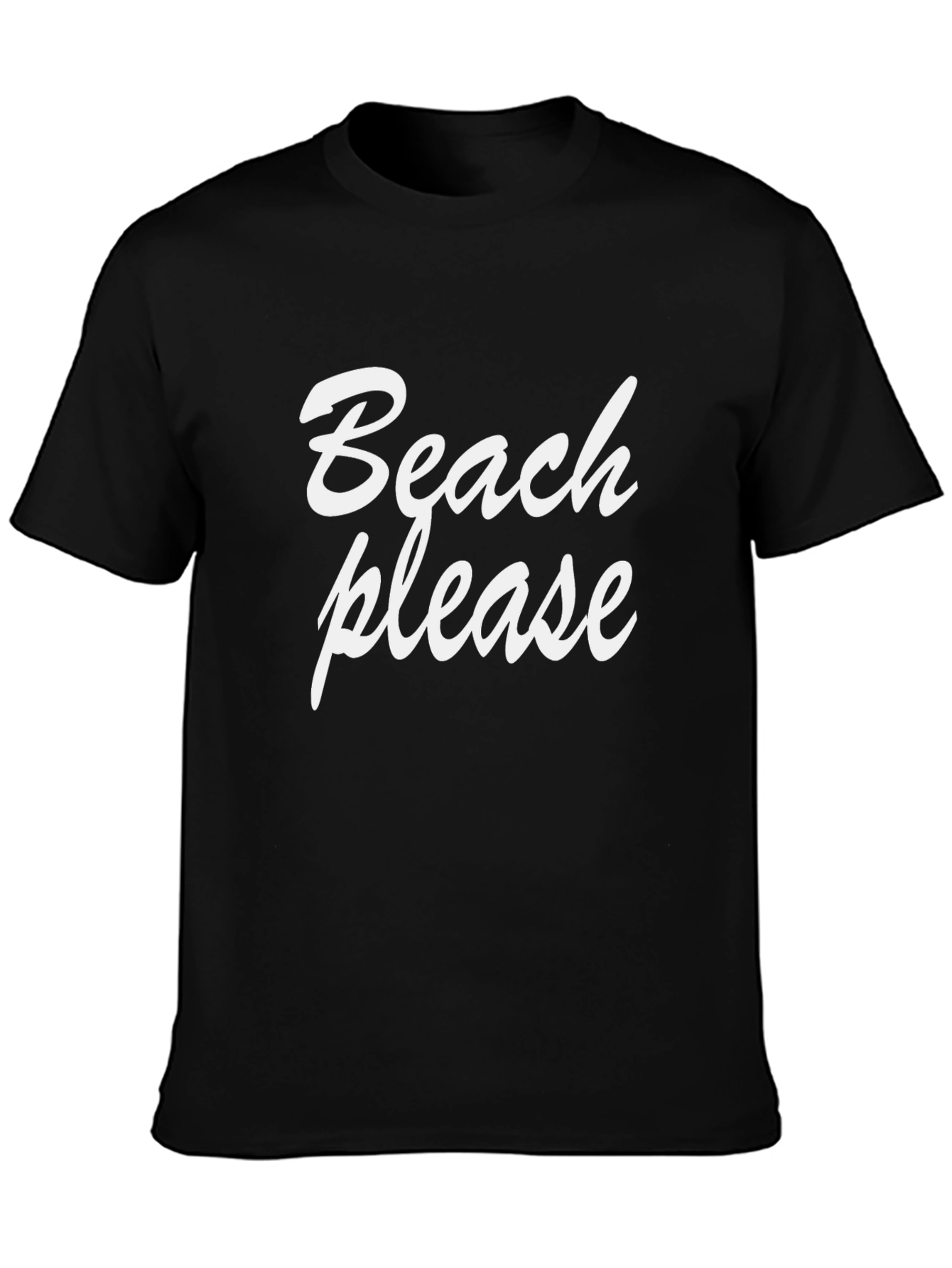 Beach Please Graphic Tee - Black