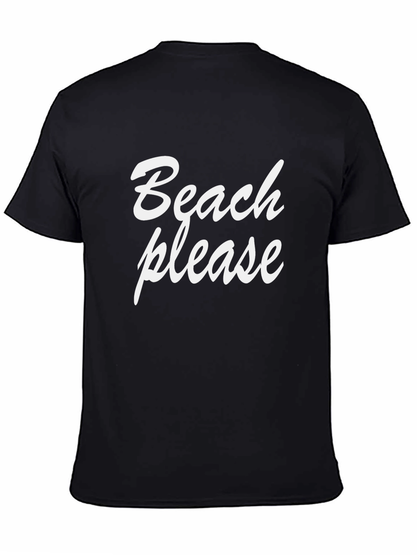 Beach Please Graphic Tee - Black