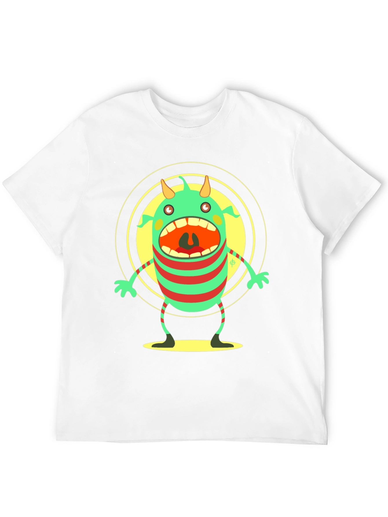 Monster Graphic Black T-Shirt - Fun Cartoon Tee