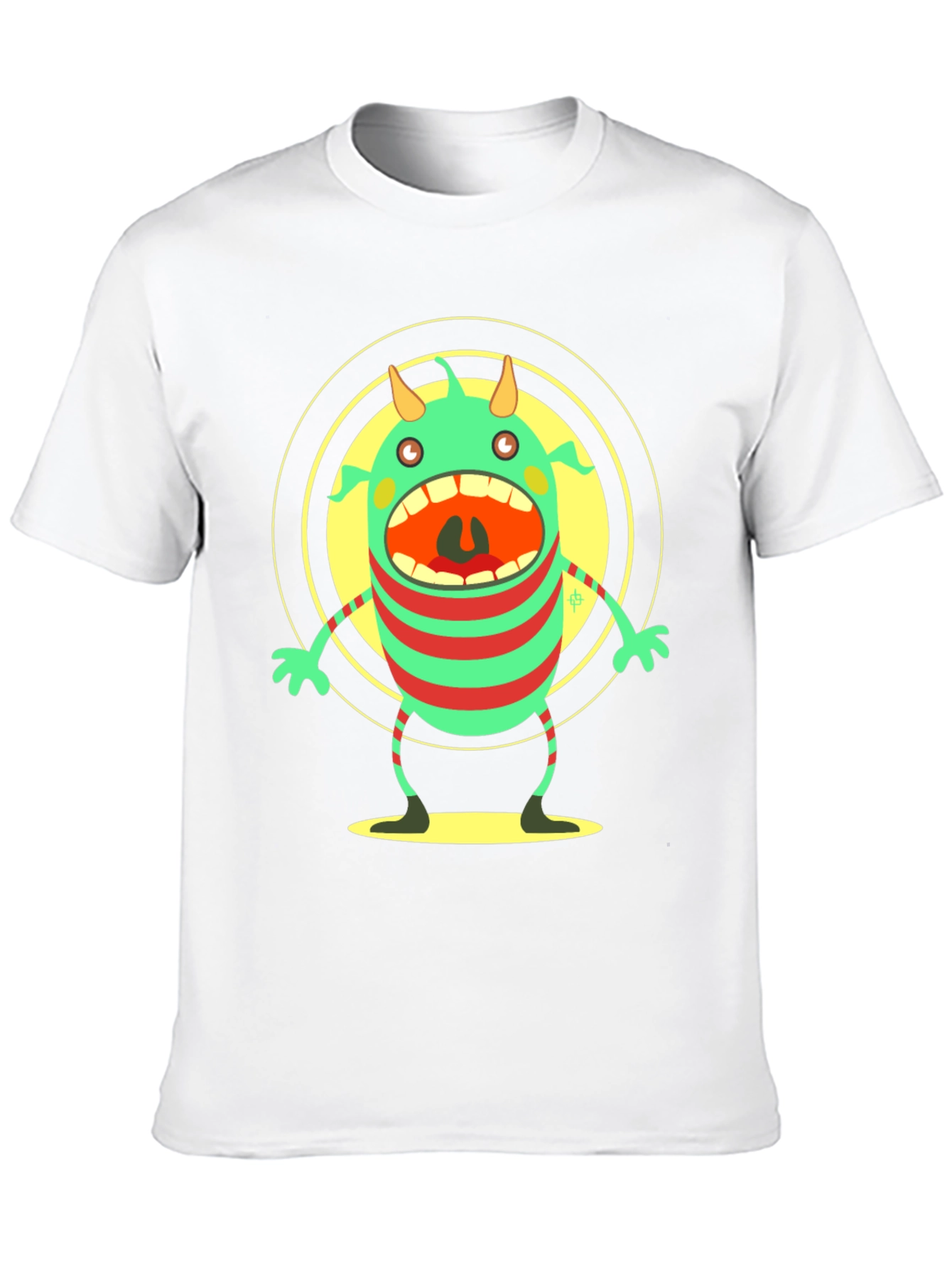 Monster Graphic Black T-Shirt - Fun Cartoon Tee
