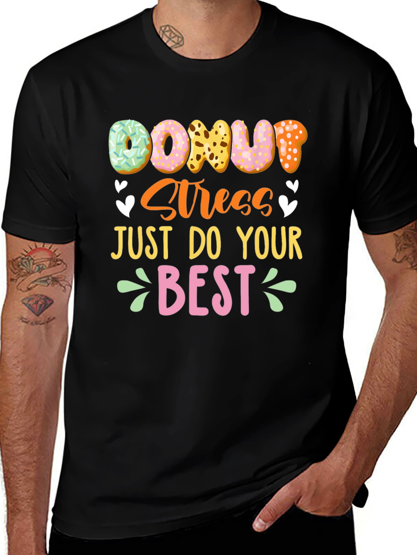 Donut Stress T-Shirt - Positive Vibes Casual Tee