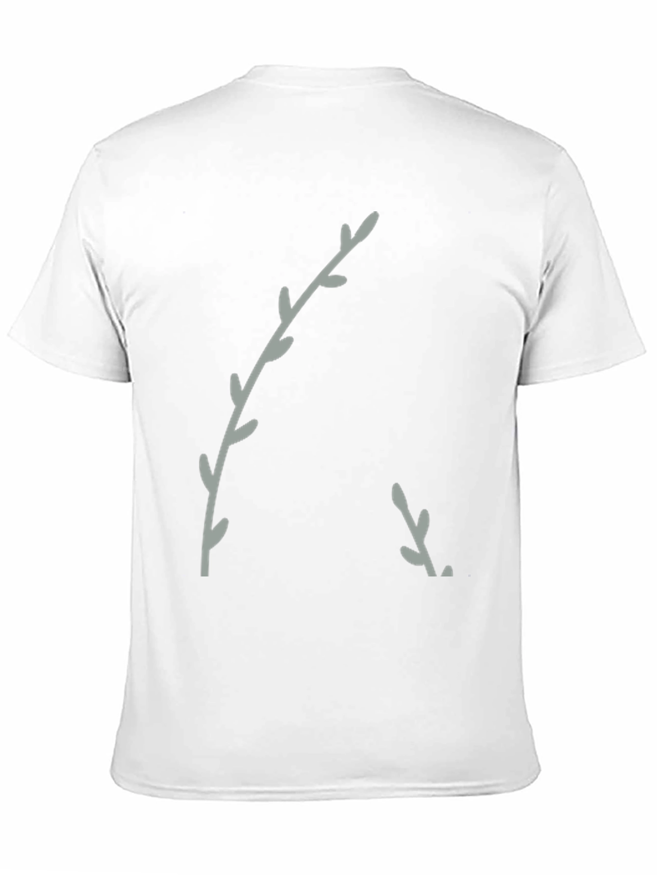 Minimalist Branch Print Black T-Shirt