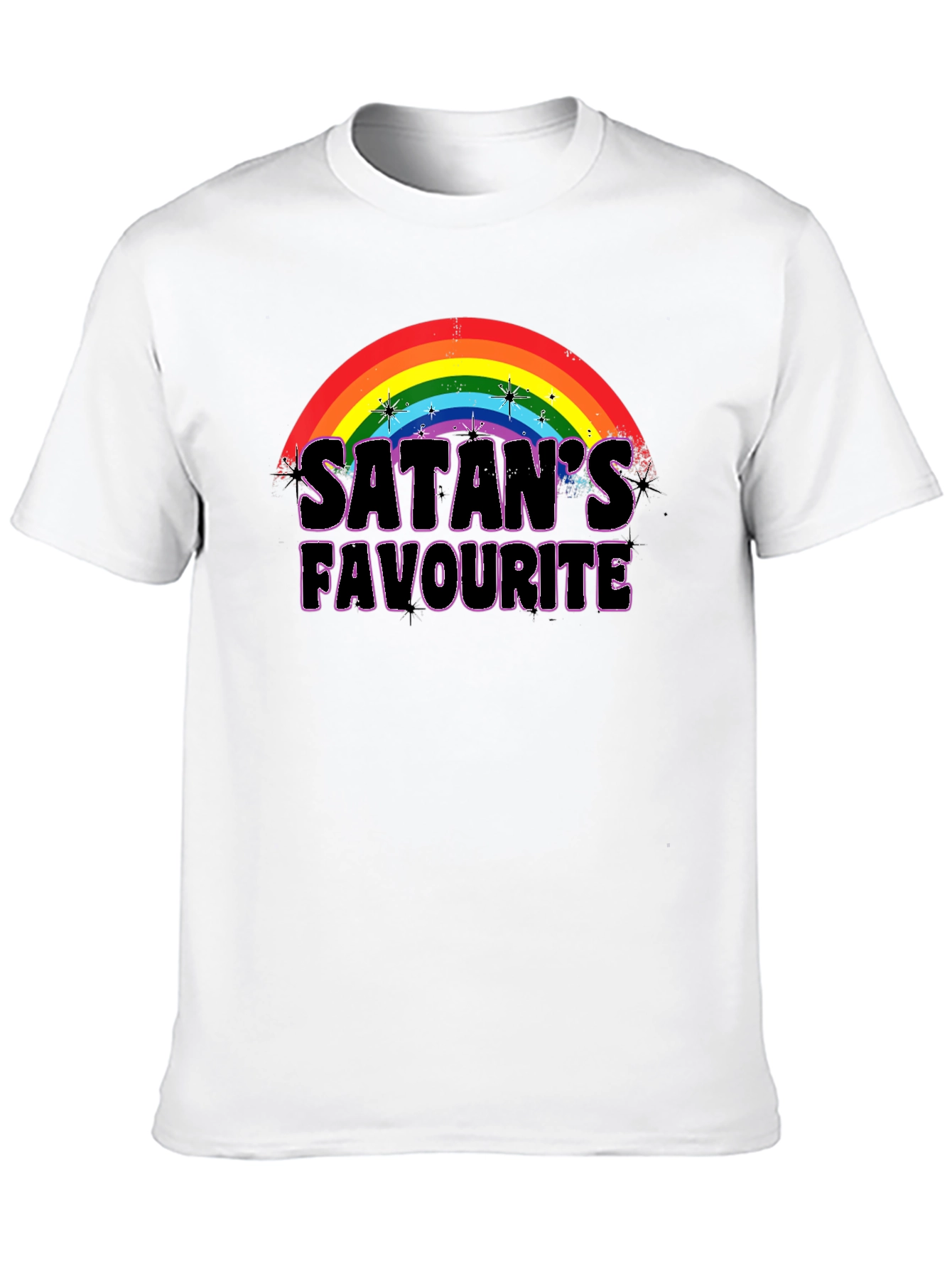 Satans Favorite Rainbow Graphic T-Shirt