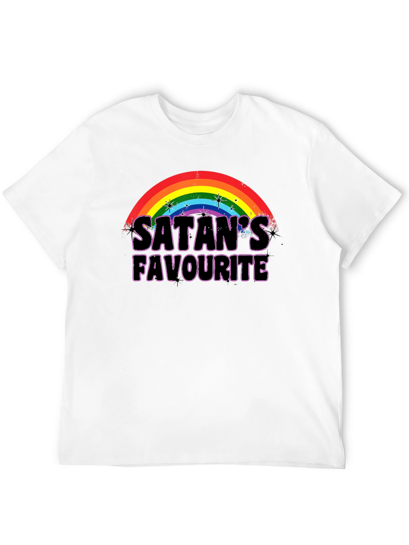 Satans Favorite Rainbow Graphic T-Shirt