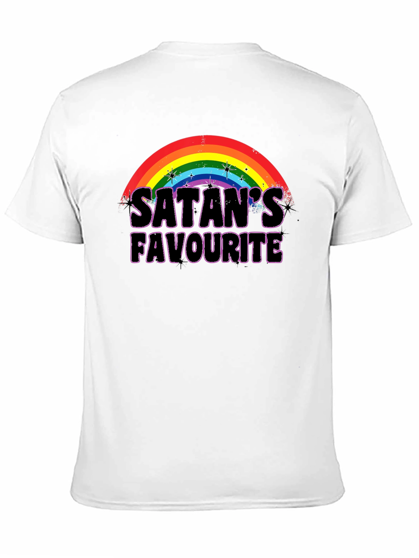 Satans Favorite Rainbow Graphic T-Shirt