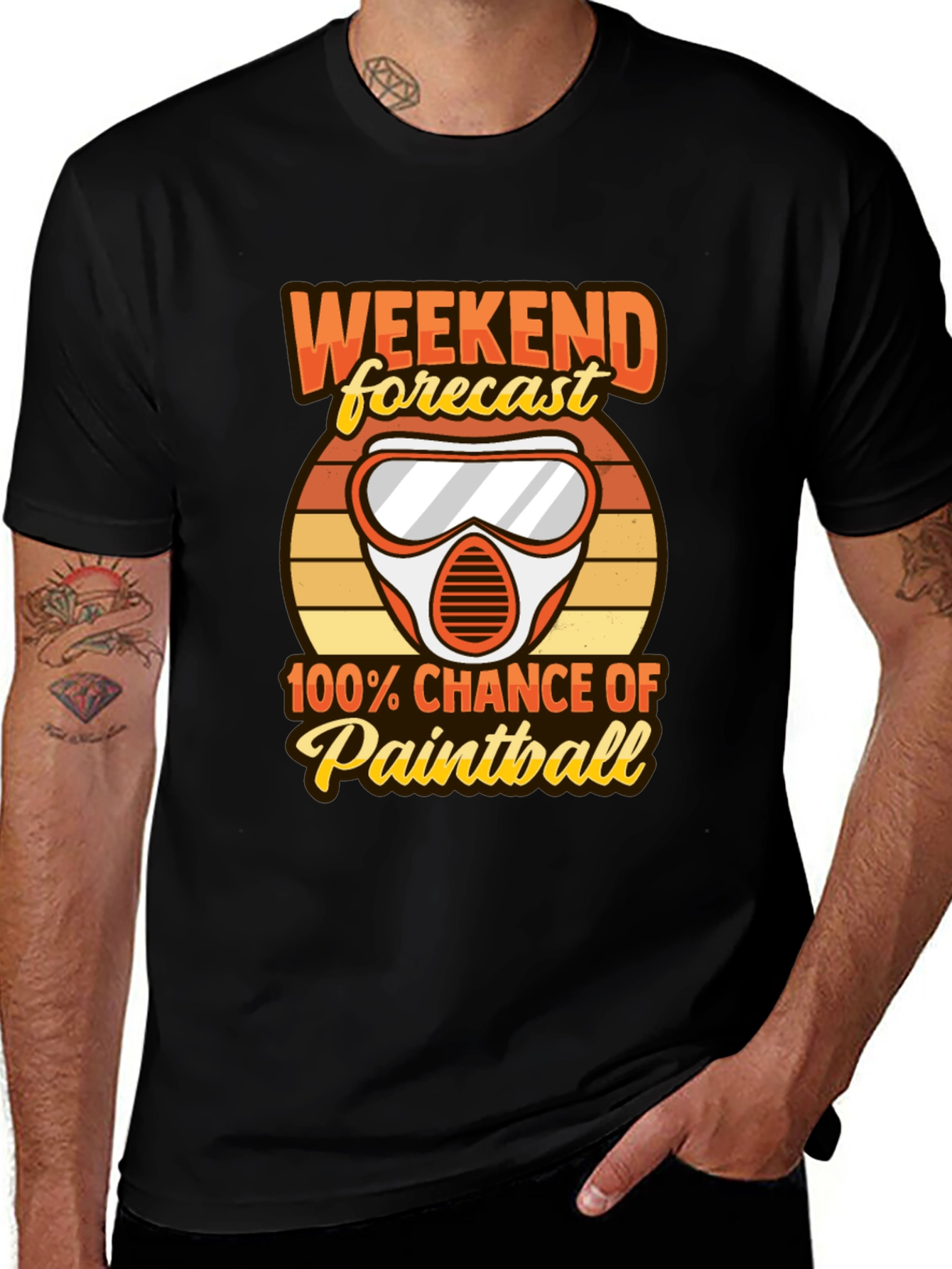 Paintball Weekend Forecast Graphic Tee