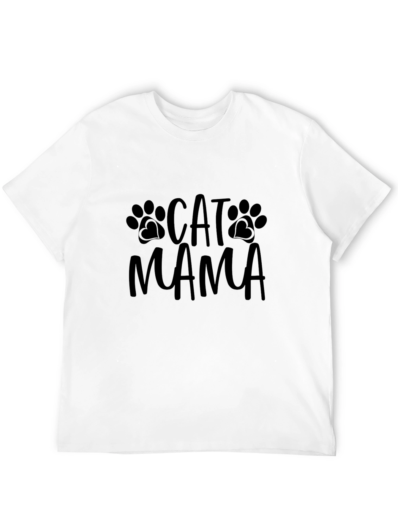 Cat Mama T-Shirt - Black Graphic Tee