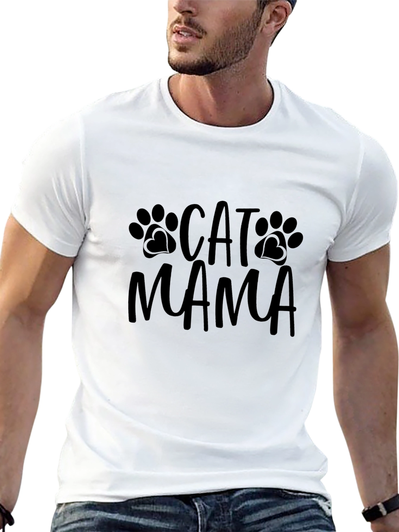 Cat Mama T-Shirt - Black Graphic Tee