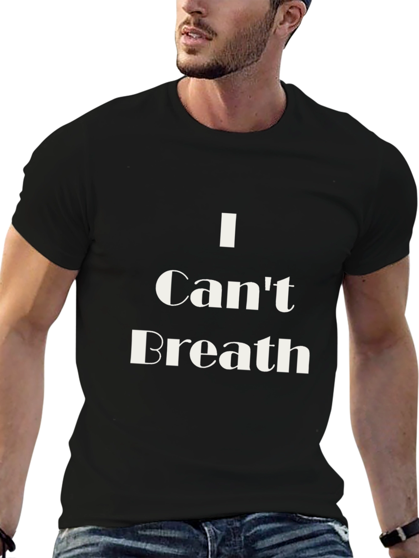 I Cant Breathe Graphic Tee - Black
