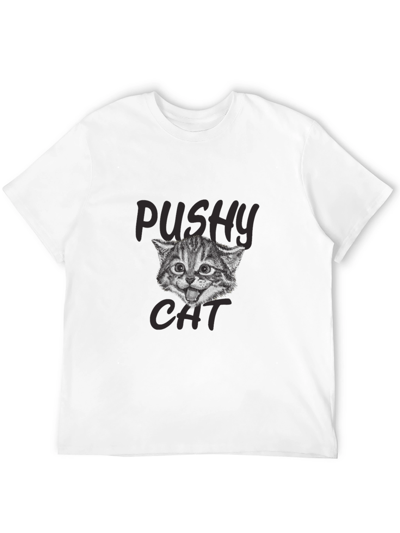 Pushy Cat Graphic T-Shirt